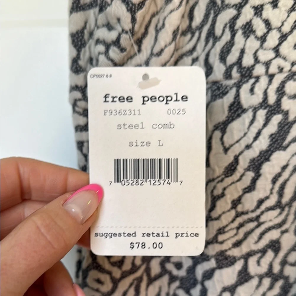 Free People Gray and White Animal Print Dress - Picture 6 of 6